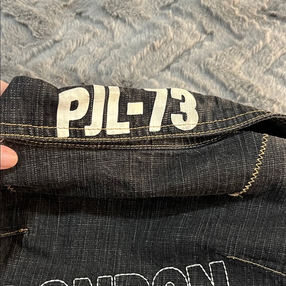 Vintage Y2K Pepe Jeans London Denim Jacket Big Logo Distressed Moto Style - Picture 8 of 8